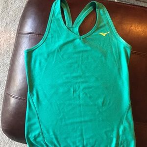 Breathable mesh teal Mizuno racerback tank